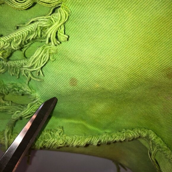 Goodfellows Womens Sz 7/8 Green Pink Studded Distressed Cut Off Rockstar Shorts - Picture 7 of 11